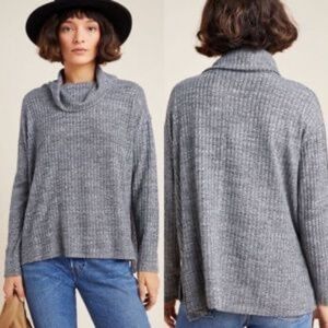 Anthropologie Maeve Women's Size XS Grey Vanna Cowl Neck Sweater